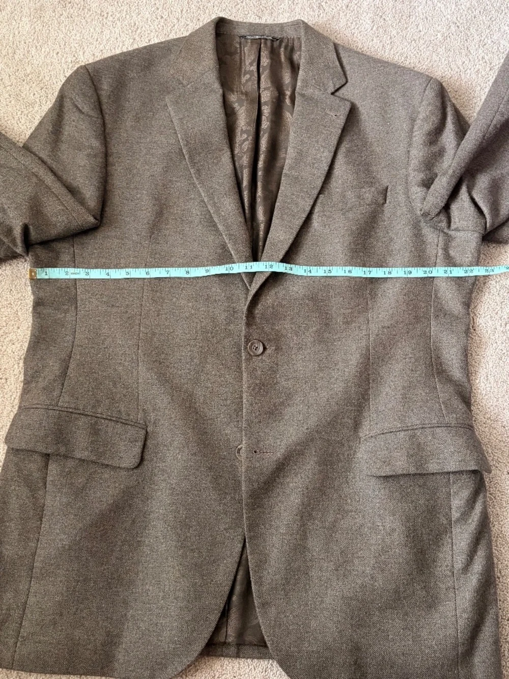 Share Jack Victor 42L Pure Cashmere Sport Coat Brown Herringbone Italy Fabric Ca